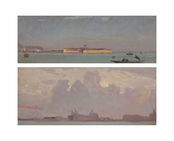 francois bocion — Views of Venice seen from the lagoon