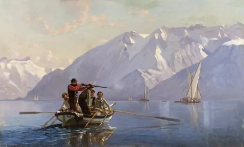 La chasse aux grèbes, 1864