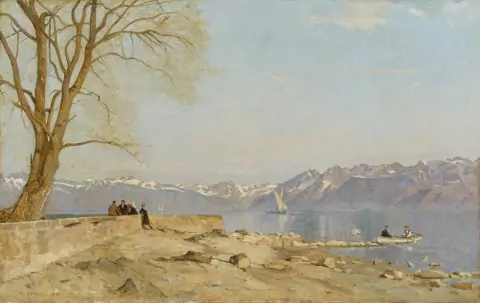 Le grand lac vu du quai d’Ouchy, 1887