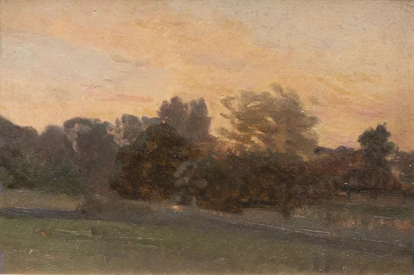 François Bocion — François BOCION (1828-1890) "Paysage au soleil couchant"
