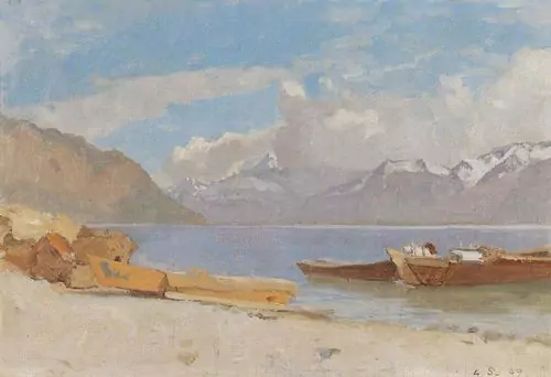 FRANÇOIS BOCION — Seeufer bei Chillon. 1889. — Koller Auktionen