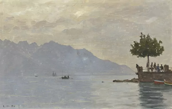 François Bocion — Le débarcadère de Territet, 1886