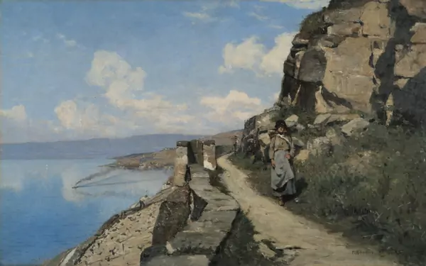 François Bocion — Chemin dans les vignes, 1886