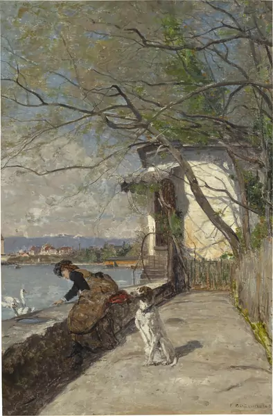 François Bocion — Le repas des cygnes, 1883