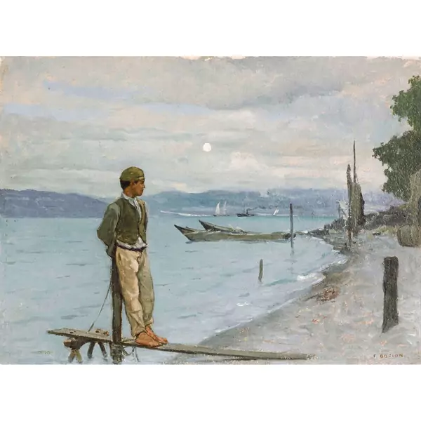 François Bocion — PERSONNAGE A GRANDE RIVE FIGURE AT GRANDE RIVE