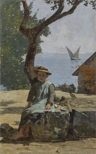 François Bocion — Petite Savoyarde à Yvoire, 1884