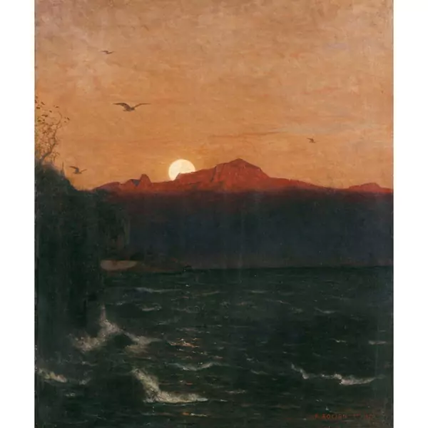 François Bocion — LEVER DU SOLEIL DEVANT LE GRAMMONT, 1870 SUNRISE IN FRONT OF LE GRAMMONT, 1870