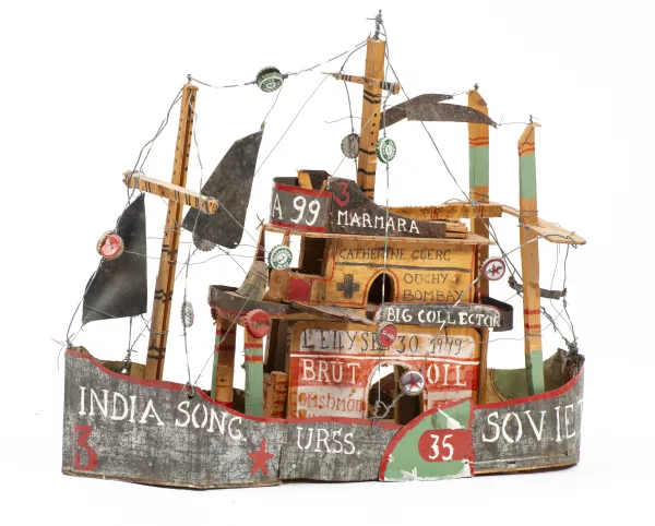 François BURLAND (1958) "Le bateau India-Song URSS 35 SOVIET ELYSEE 30 1999", bois et métal — DognyAuction
