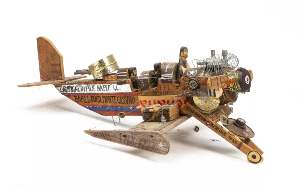 François BURLAND (1958), "L'Avion AMAR 39-45", bois et métal — DognyAuction