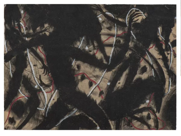 François BURLAND (1958), "Sans titre", pastel sur lithographie — DognyAuction