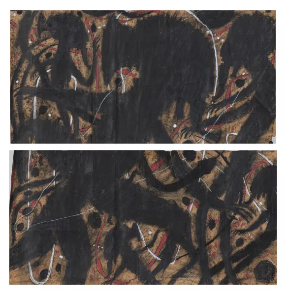 François BURLAND (1958), ensemble de deux pastels gras — DognyAuction