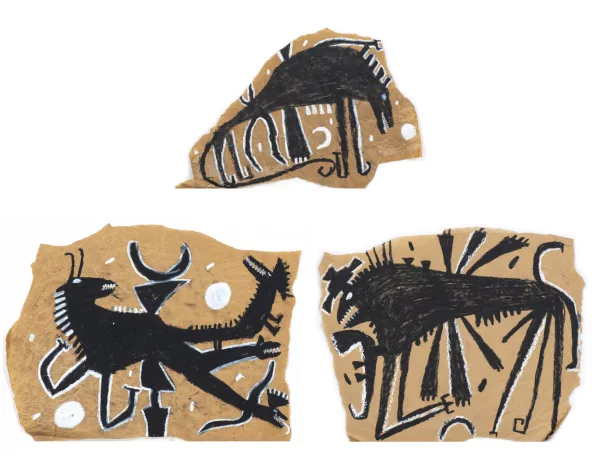 François BURLAND (1958), Ensemble de trois dessins... — DognyAuction