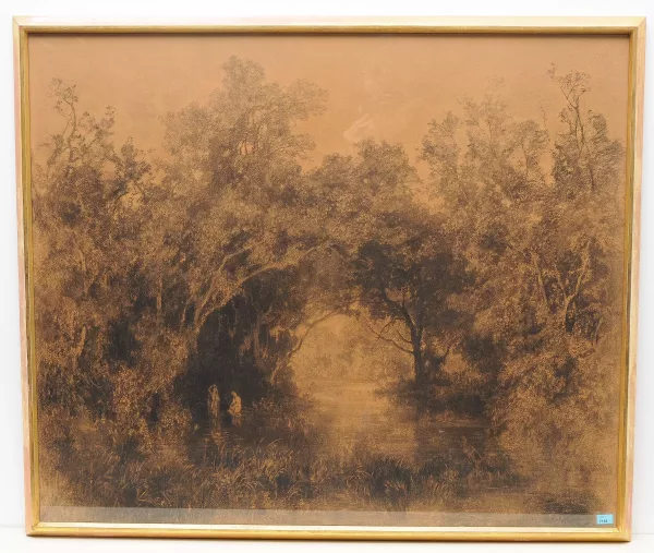 François de Niederhäusern — Waldweiher mit Badenden