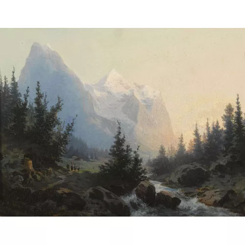 François de Niederhäusern — Well- und Wetterhorn von Rosenlaui aus.