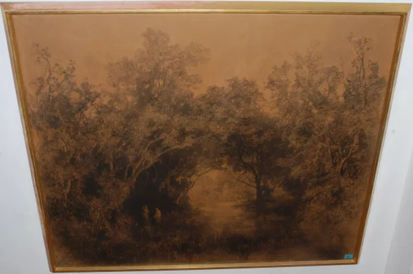 François de Niederhäusern — Waldweiher mit Badenden