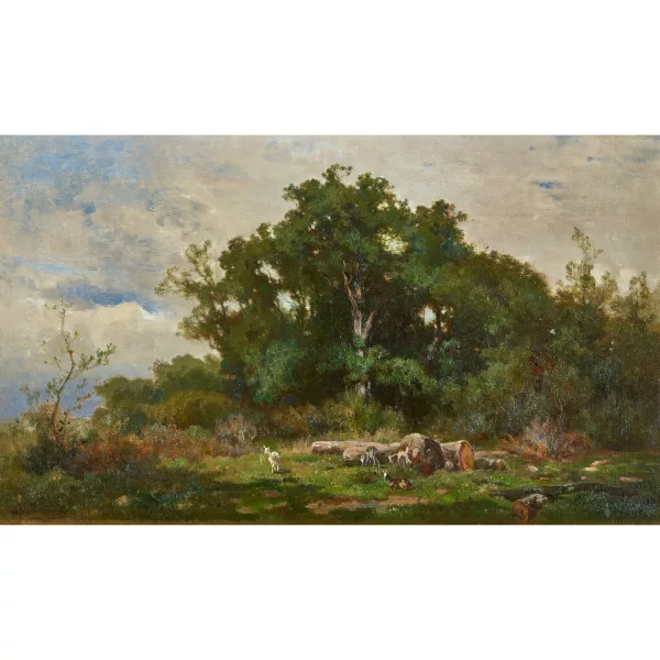 François de Niederhäusern — Waldlichtung mit Ziegen.