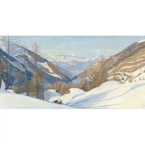 François de Ribaupierre — Blick ins winterliche Val d′Hérens.