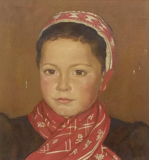 FRANÇOIS DE RIBAUPIERRE — Mädchenbildnis in Tracht. — Koller Auktionen