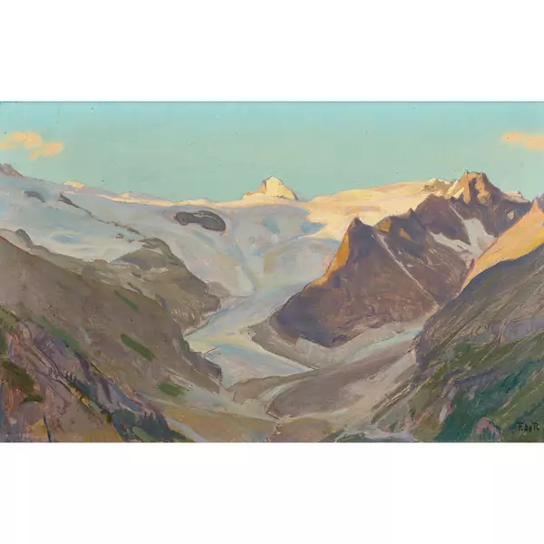 "Glacier de Ferpècle et Dent d'Hérens"