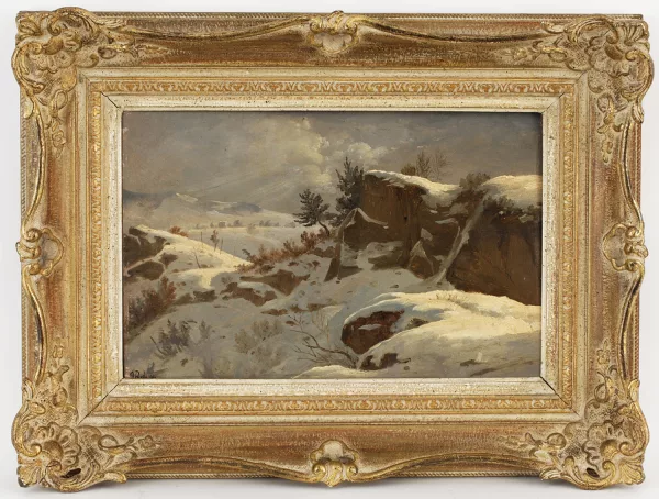 François Diday — Montagne enneigée,