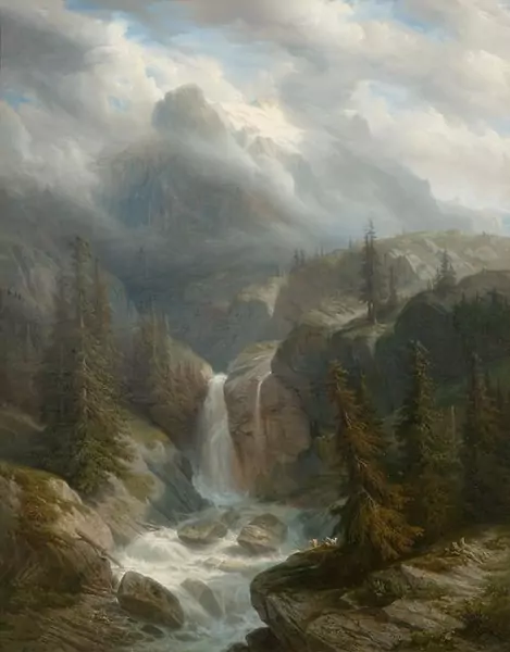 FRANÇOIS DIDAY — Rosenlaui near Meiringen. 1853. — Koller Auktionen