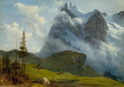 DIDAY, FRANCOIS — Eigerwand et glacier de l'Eiger. Circa 1850. — Koller Auktionen