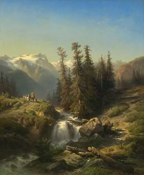 FRANÇOIS DIDAY — Vue du Glacier de Blockenstock sur le Seelisberg Canton d'Uri en Suisse. 1857. — Koller Auktionen