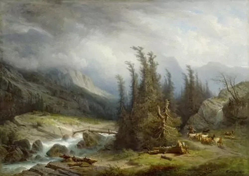 FRANÇOIS DIDAY — Hochgebirgslandschaft Handeck. 1873. — Koller Auktionen