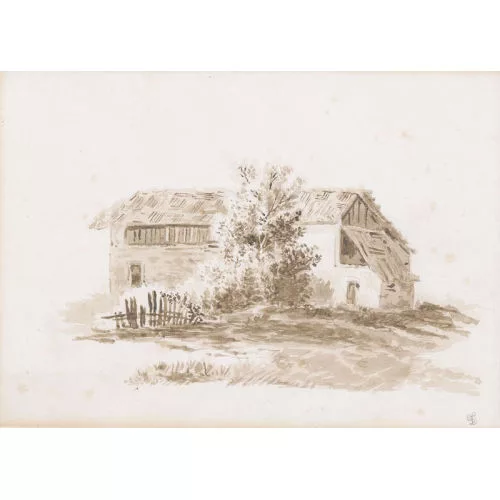 François Diday — Maison et arbre.