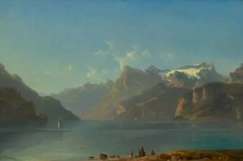 FRANÇOIS DIDAY — L'Uri Rotstock depuis Brunnen (matin). — Koller Auktionen