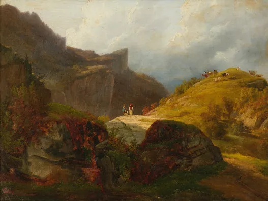 François Diday — Felslandschaft bei Meiringen