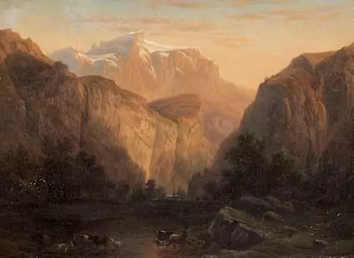 FRANÇOIS DIDAY — Le soir dans la vallée. — Koller Auktionen
