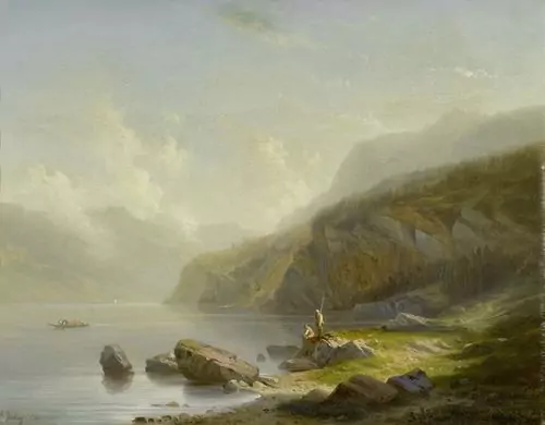 FRANÇOIS DIDAY — Au bord du lac. 1867. — Koller Auktionen