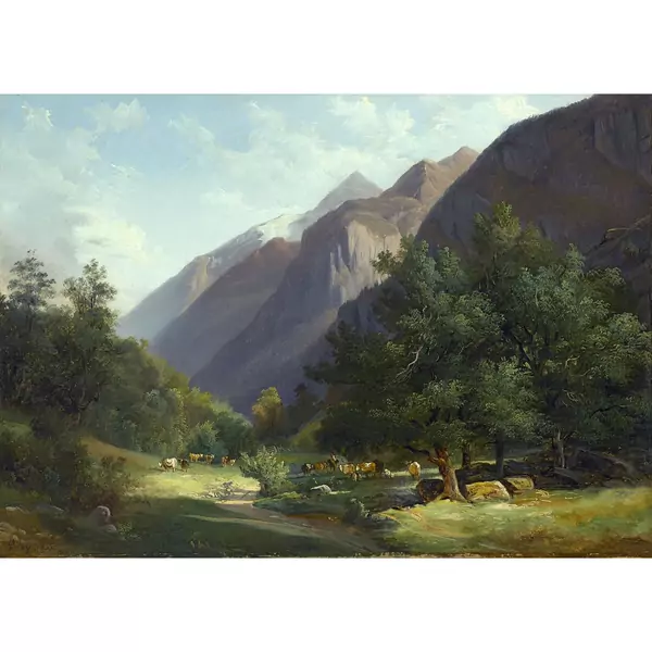 François Diday — LE KIRCHET ET LA VALLÉE DE GUTANEN THE KIRCHET AND THE VALLEY OF GUTANEN