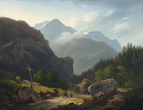 François Diday — PERSONNAGES AUX MONTAGNESFIGURES WITH MONTAINS