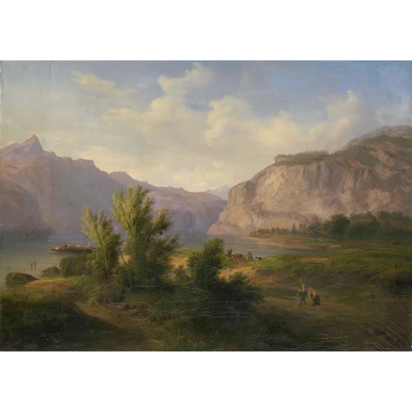 François Diday — LE LAC DES QUATRE CANTONS (ENVIRONS FLÜELEN) LAKE LUCERNE (NEAR FLÜELEN)