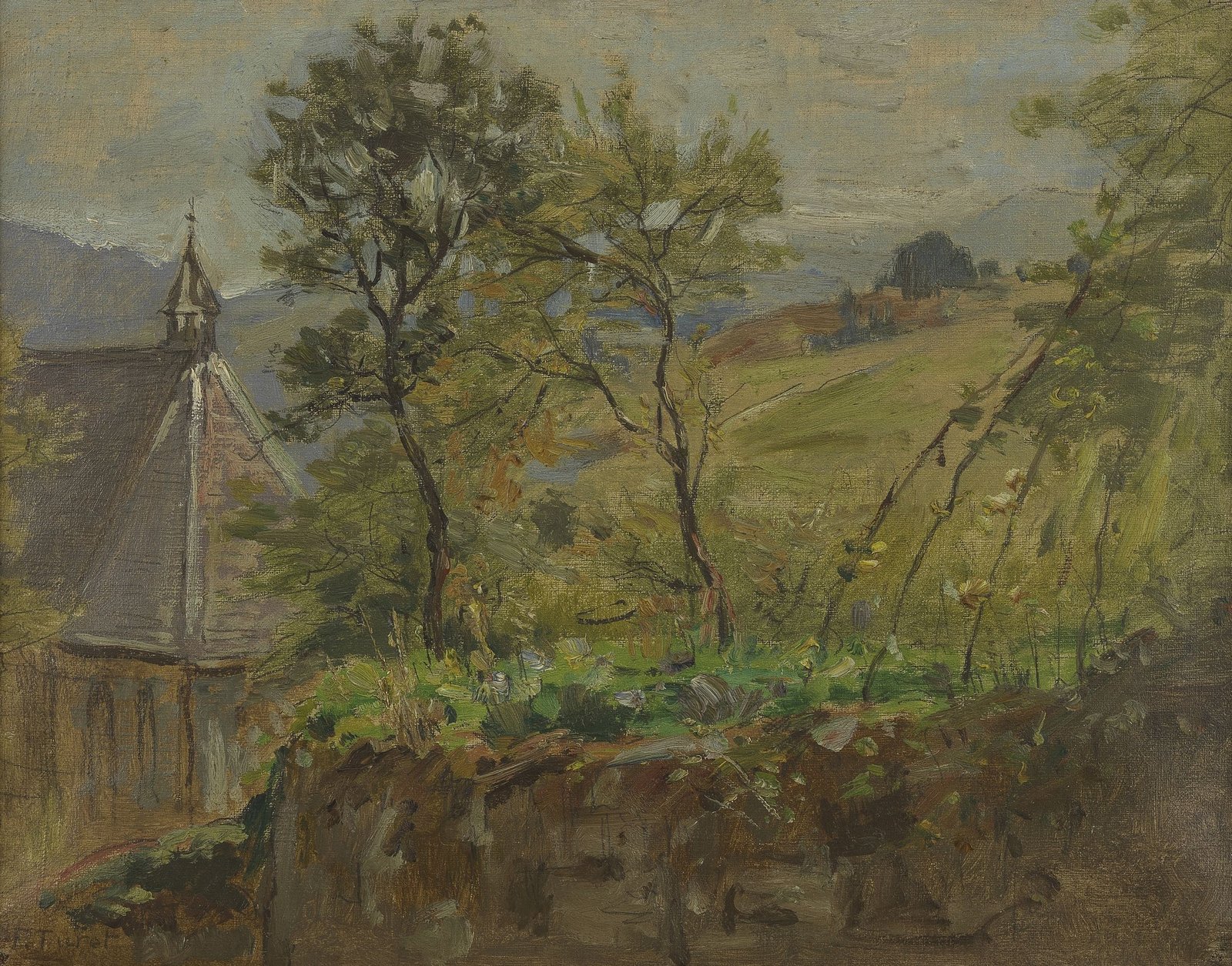 Vue du temple de Satigny