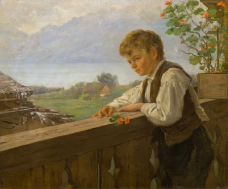 Garçon sur le balcon