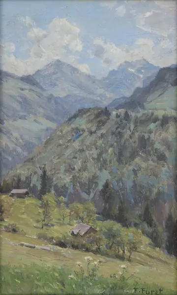 François FURET (1842-1919), 'Paysage du Valais', huile — DognyAuction