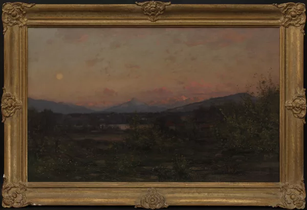François Furet — Levée de la pleine lune vers le Mont-Blanc depuis Chambesy
