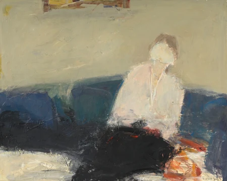 La femme aux coussins bleus