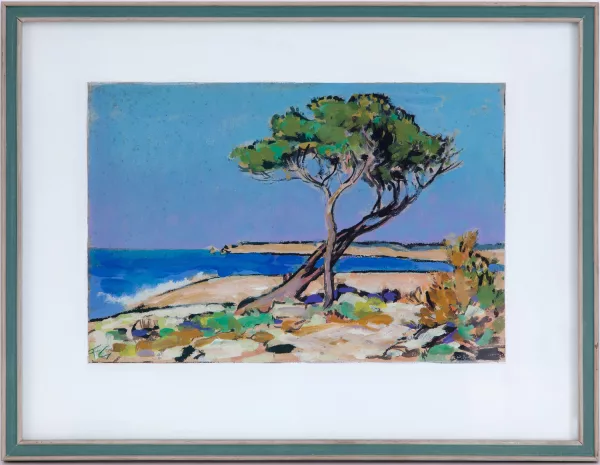François Gos — Paysage au pin maritime
