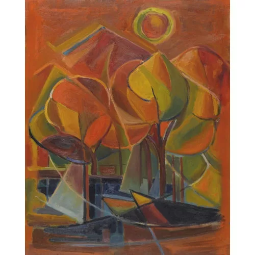 François Gos — Abstrahierte Landschaft.