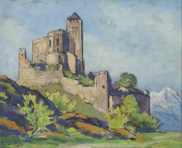 François GOS (1880-1975), "Château Valeyres", huile sur isorel — DognyAuction