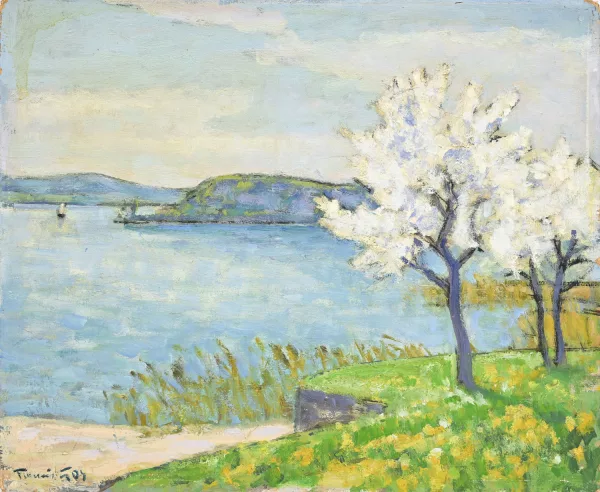 François Gos — Vue du lac de Bienne