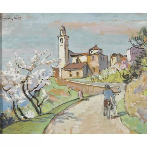 "L′arrivée à Vico Morcote"