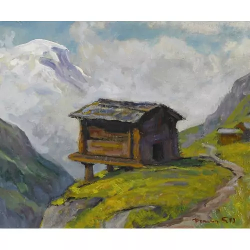 "Chalet près Zermatt (Breithorn)"