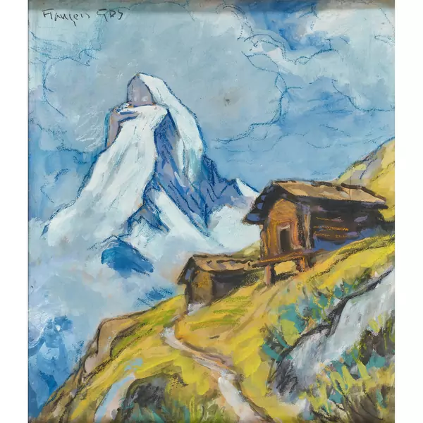 Stadel mit Matterhorn