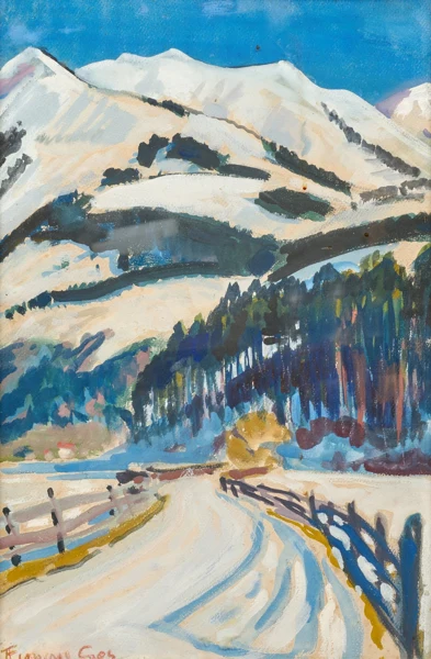 François Gos — Paysage d'hiver à Saint-Moritz