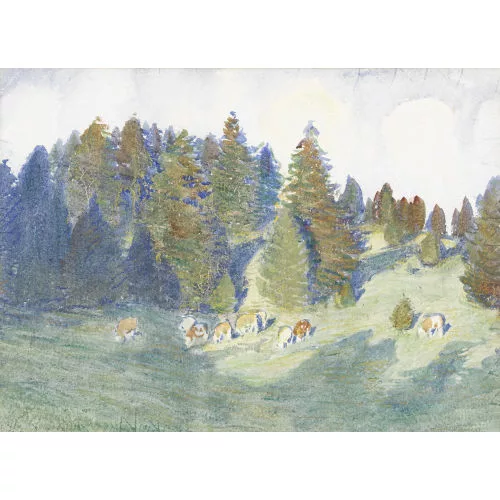 François Jaques — Juraweide mit Kühen.